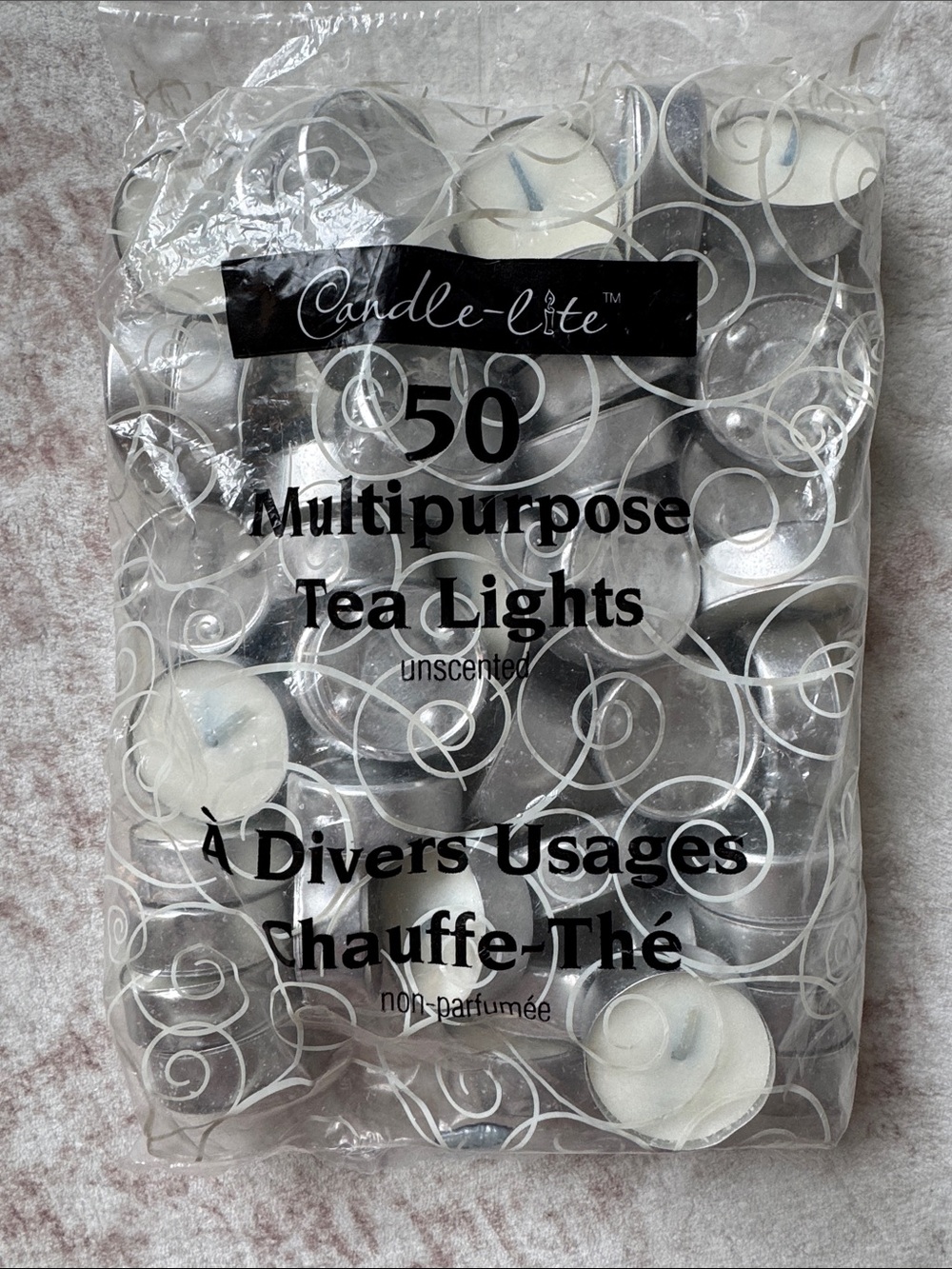 White Unscented Tea Lights - Pack of 50